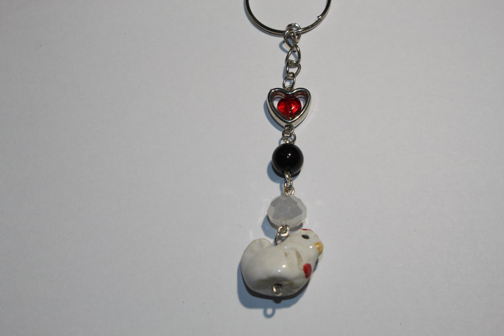 Cute chicken keychain !!