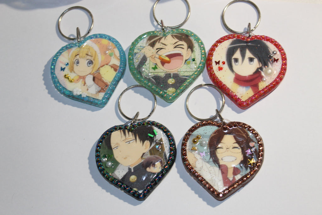 Attack On Titan Heart Keychains !