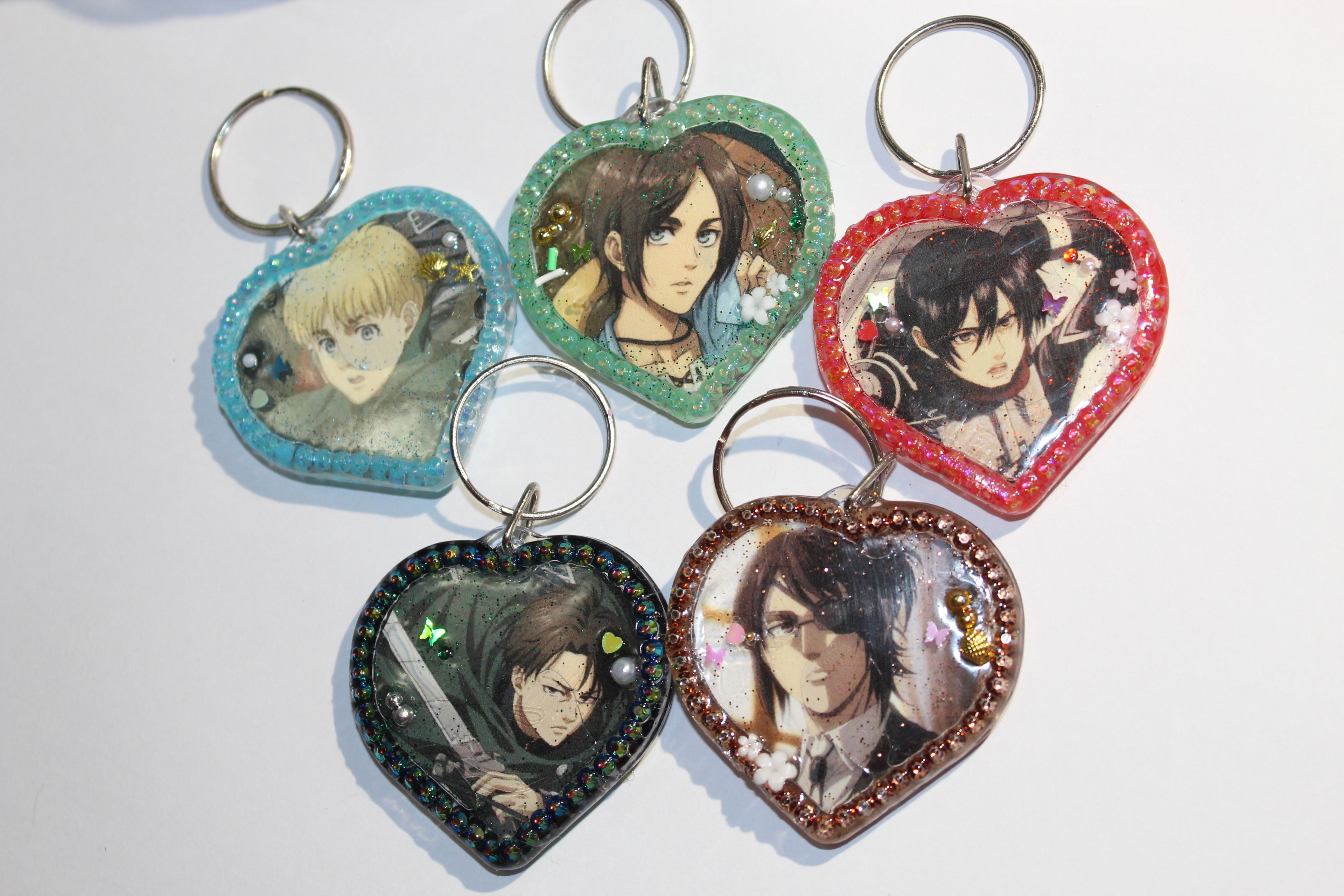 Attack On Titan Heart Keychains !